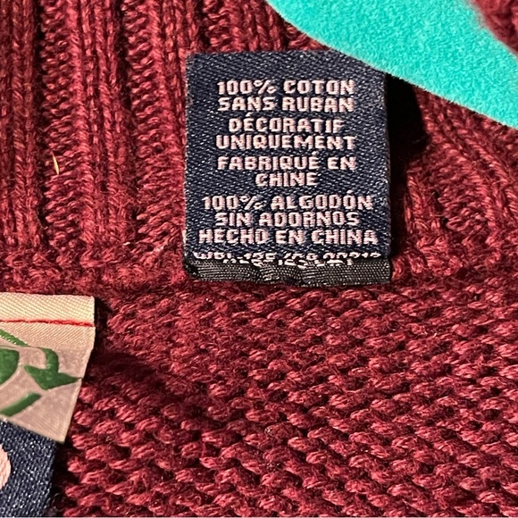 Repaved Burgundy Cropped Sweater Ribbed Knit Long Sleeve Streetwear Y2K Large - Picture 5 of 12